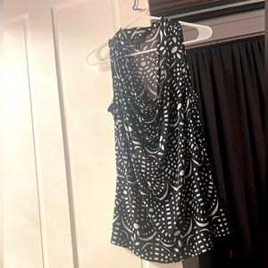 Cowl Neck Sleek Sleeveless Blouse